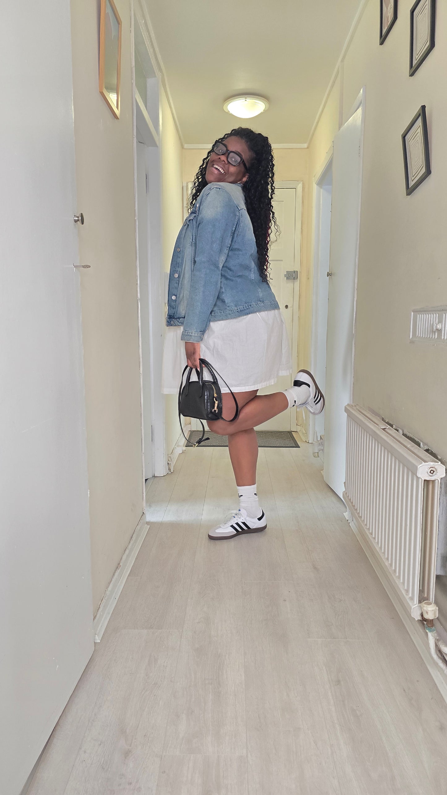*PRE-ORDER* White puff sleeve cotton dress